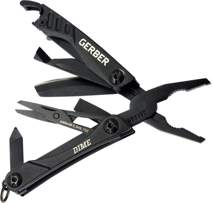 Gerber Dime Micro Multitool Black – ultralätt 62 gram med 10 funktioner