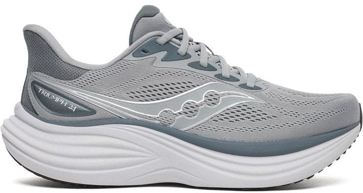 Saucony Triumph 24 herr Fossil/Gunmetal – premiumsko för träning och lättare terräng
